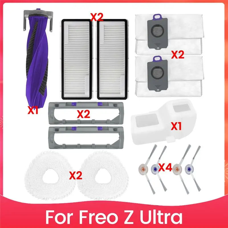 attwo-14pcs-ブラシフィルターモップクロスとダストバッグキット-narwal-freo-z-ultra-掃除機アクセサリー交換用