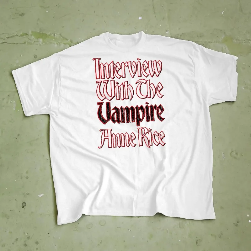 Camiseta Interview With the Vampire – Camiseta de algodón holgada y transpirable unisex de verano con diseño de terror gótico de Anne Rice