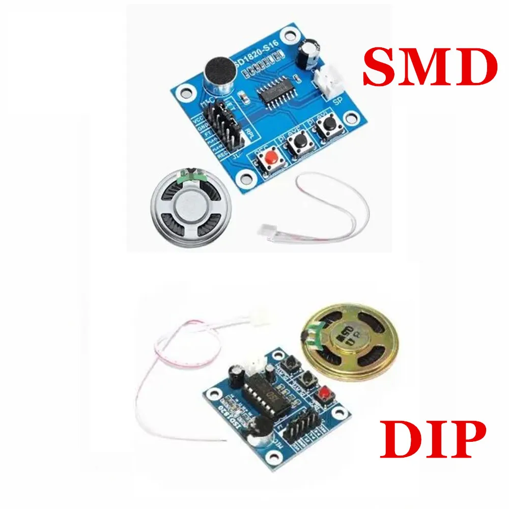 10set ISD1820 recording module voice module the voice board telediphone module with Microphones + Loudspeaker