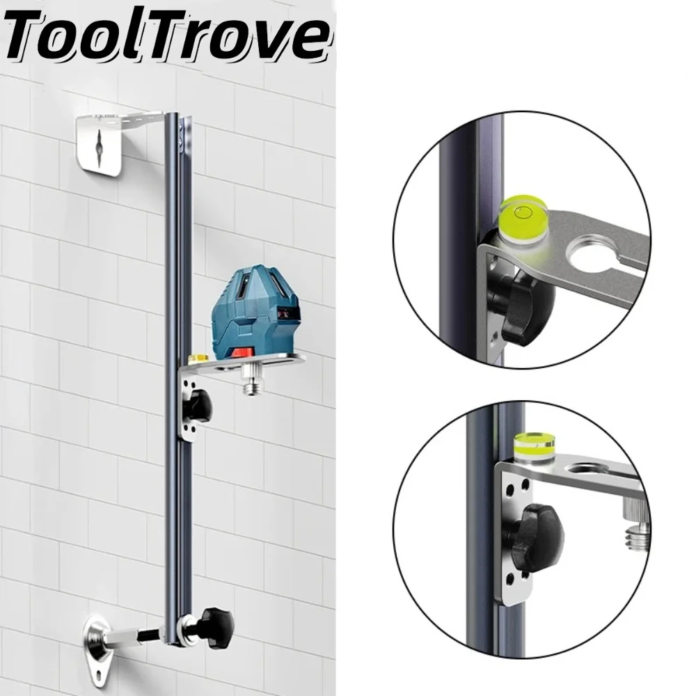 Laser Infrared Level Bracket Thickened Lifting Support Rod - Wall Mount Hanging Stand for Decoration & Renovation