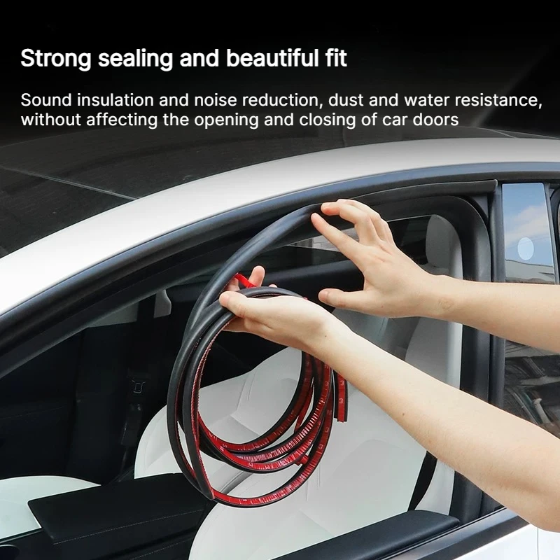 For Tesla Model YL Juniper 2026 Door Sealing Soundproof Rubber Sealing Strip Sunroof Sealing To Reduce Wind Noise Soundproof Kit