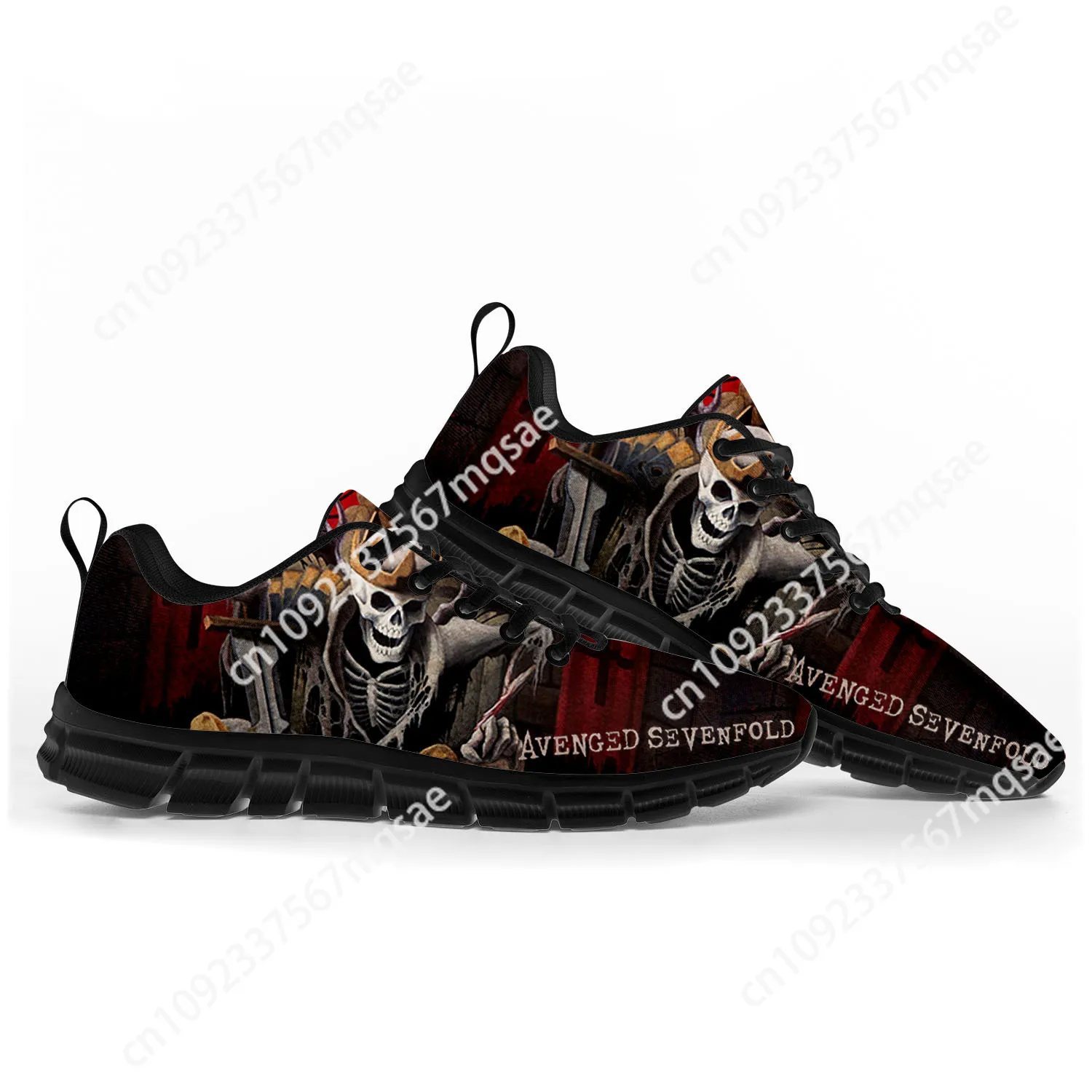 Avenged Sevenfold A7X-Chaussures de sport pour hommes et femmes, baskets décontractées pour adolescents et enfants, chaussures de couple personnalisées, noir, haute qualité