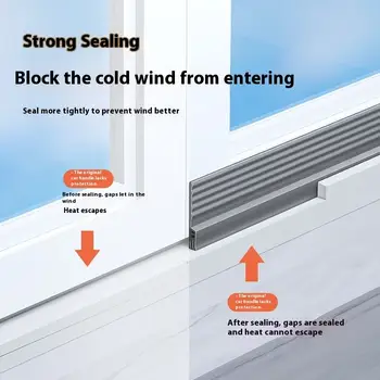1 ks TPE trojitý těsnicí pásek proti chladu na okna 2/4M, větruodolný, prachotěsný, redukce hluku, samolepicí těsnicí pásek na dveře 10 nejlepší prodej Větrná zábrana na okno - №6