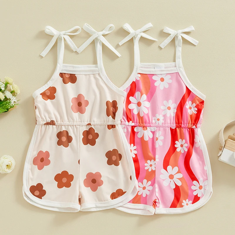 

Summer Newborn Infant Baby Girls Romper Overalls Flora Print Sleeveless Strap Baby Fashion Romper Playsuit Jumpsuit