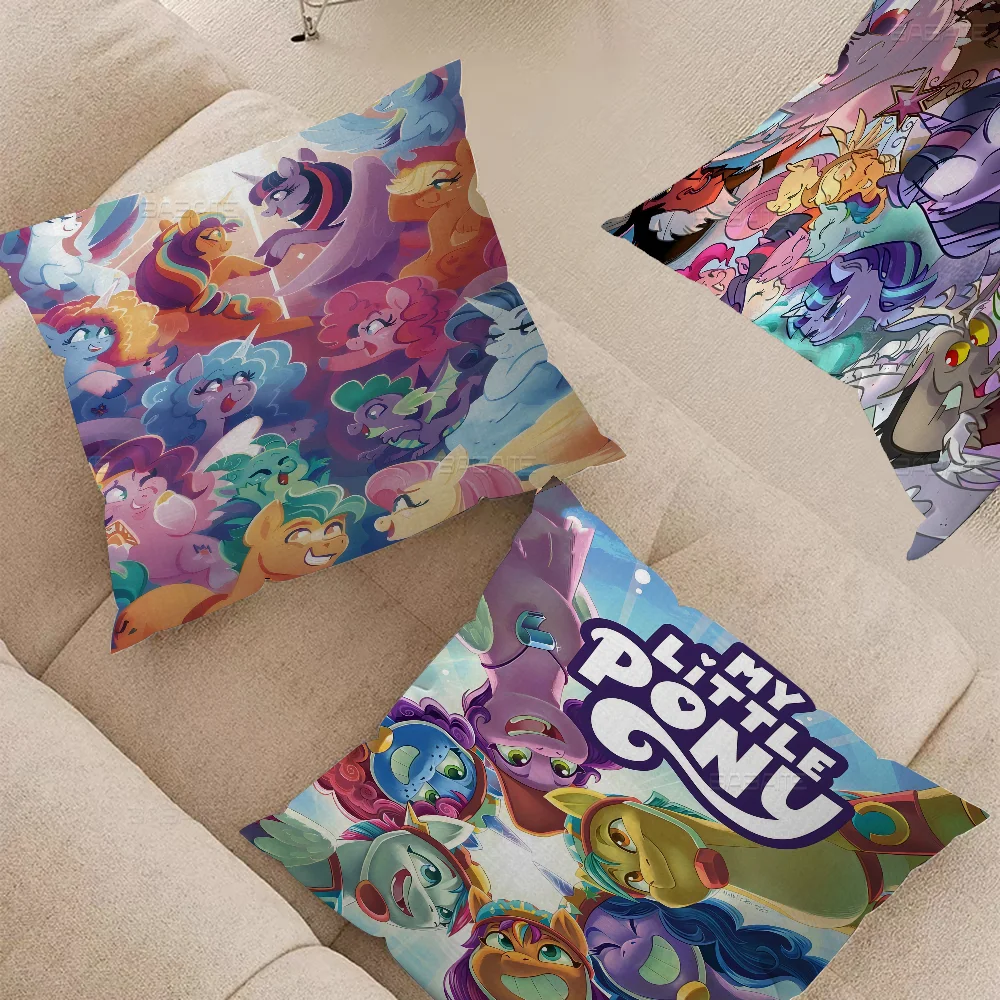 Cartoon My Little P-pony Cushion Cover Inches Farmhouse Decor Home Throw Pillow Covers For Couch Decorations