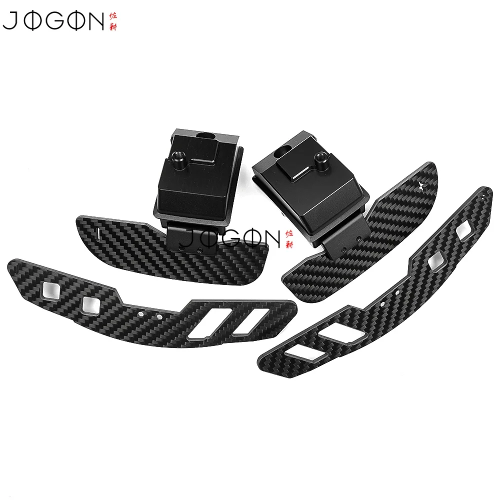 현대 I30 KONA N 2021-2024 용 교체 탄소 섬유 마그네틱 시프트 패들 자동차 스티어링 휠 DSG 확장 커버 트림