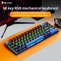 SKYLION K68 Wired Mechanical Keyboard 10Kinds of Colorful Lighting Gaming and Office For Microsoft Windows and Apple IOS System