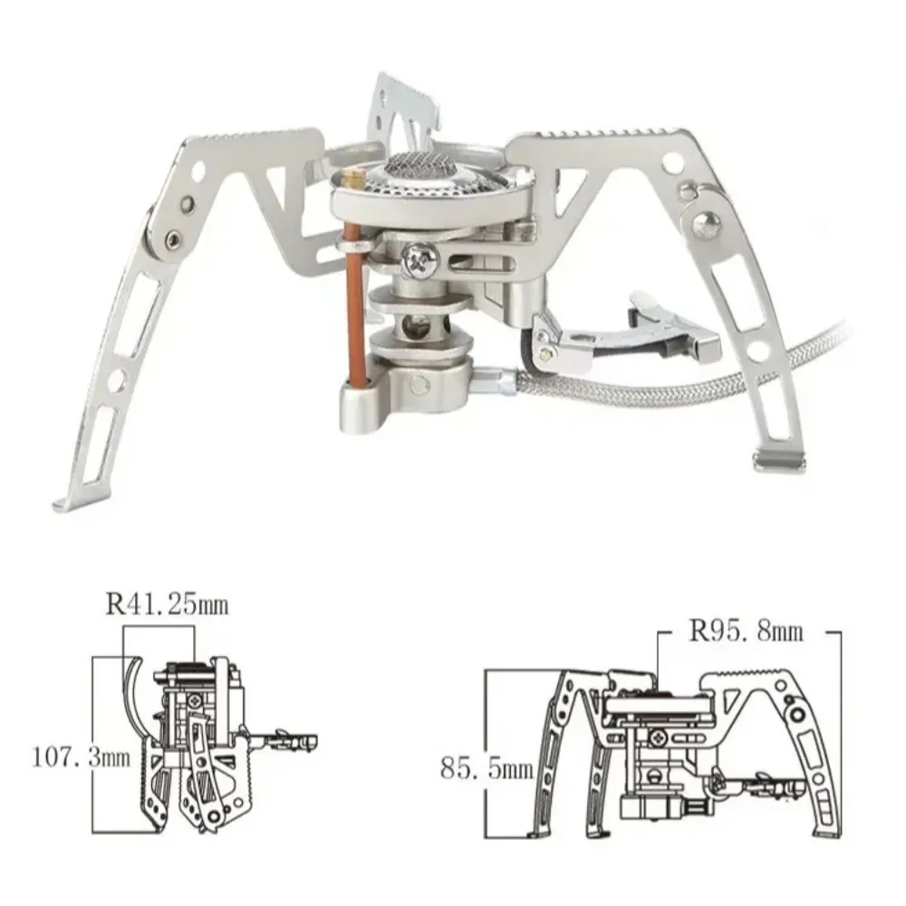 

BRS-6 Outdoor Portable Stove 1940W Split Gas Stove Lectronic Ignition Wind-proof Gas Stove Aluminum Alloy Three Burner Picnic