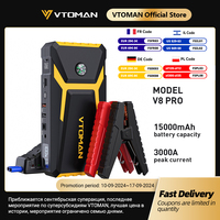 VTOMAN V8 Pro 3000A Car Jump Starter Power Bank 55.5Wh Car Starting Device Fast Charging Car Battery Charger Booster