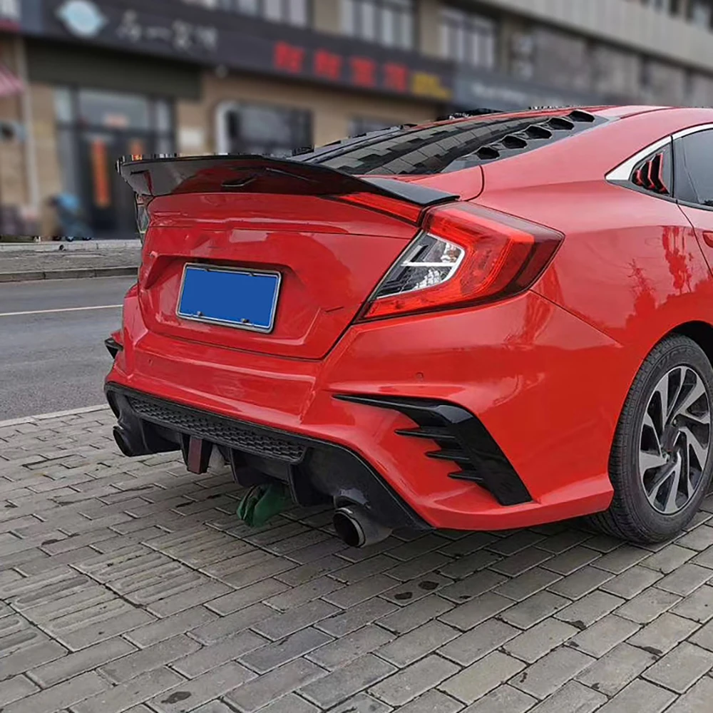 

For 10th Generation Civic 2016-2020 Car Rear Trunk Lid Lip Bodykit Spoiler Tail Wing