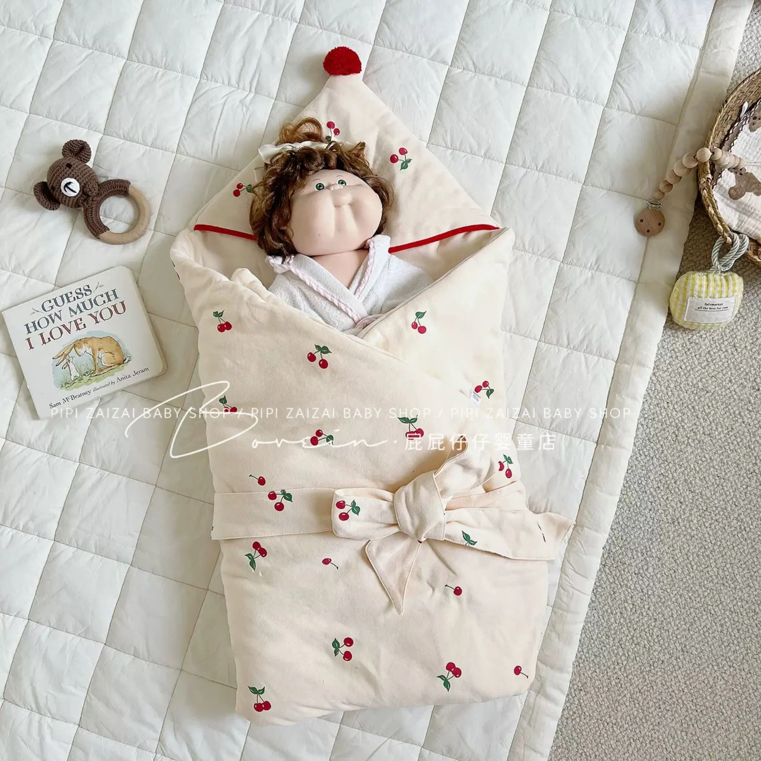 Novo algodão cobertor do bebê inverno engrossar conjuntos de cama recém-nascido impressão envoltório dormir swaddle cobertor quente sacos do bebê inverno criança