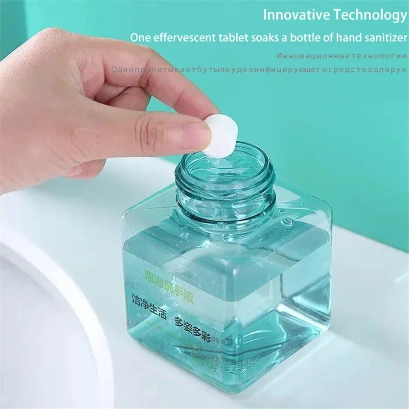 10pc Soap Water Melt Effervescent Tablet Foam Hand Sanitizer Natural Moisturize Hand Soap Paper Clean Washing for Skin Cleaning