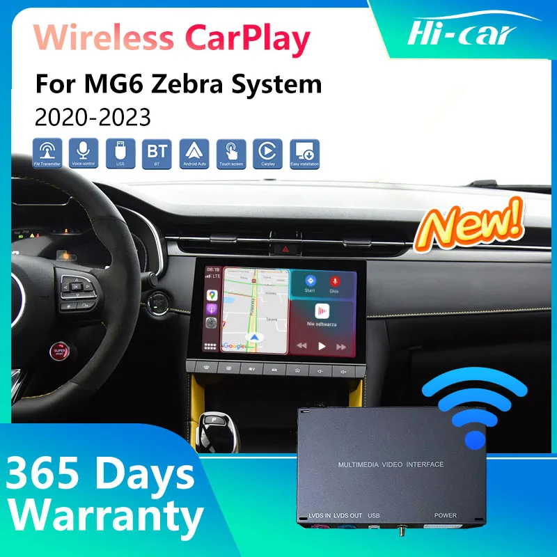 Wireless CarPlay For MG6 2017-2023 Original Zebra System Center Control Screen Car Machine Connectivity Upgrade Smart Device