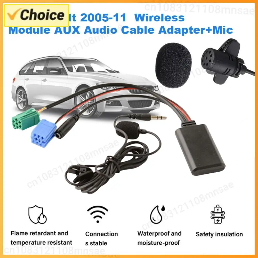 Audio MP3 Music Adapter Handsfree Car Bluetooth-Compatible Adapter Cable Wireless Bluetooth-Compatible Module for Renault Kangoo