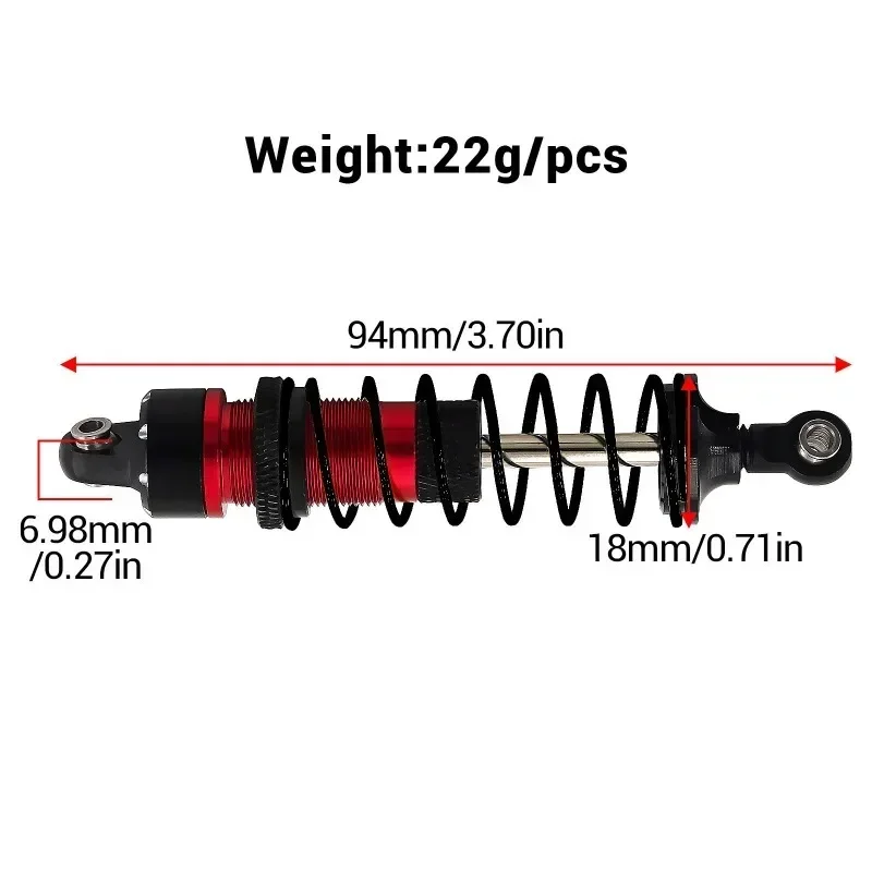 

Front Rear Universal Shock Absorbers Aluminum Alloy for Trxs Mini Maxx Mini XRT RC Car Metal Upgrade OP Accessories Parts