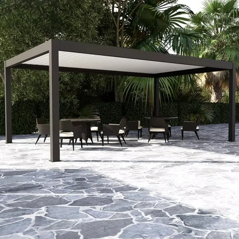 Freestanding Heavy  Rugged Exterior   Polycarbonate Awning Gazebo with Light