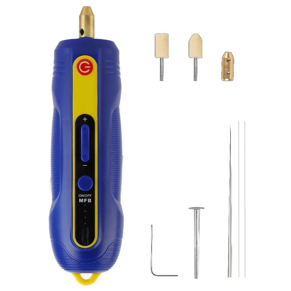 1Pcs Blue OCA Glue Removal Tool Plastic Metal 140 x 35 x 35mm Glue Clean Machine Green LED Lamp 6-in-1 Accessories