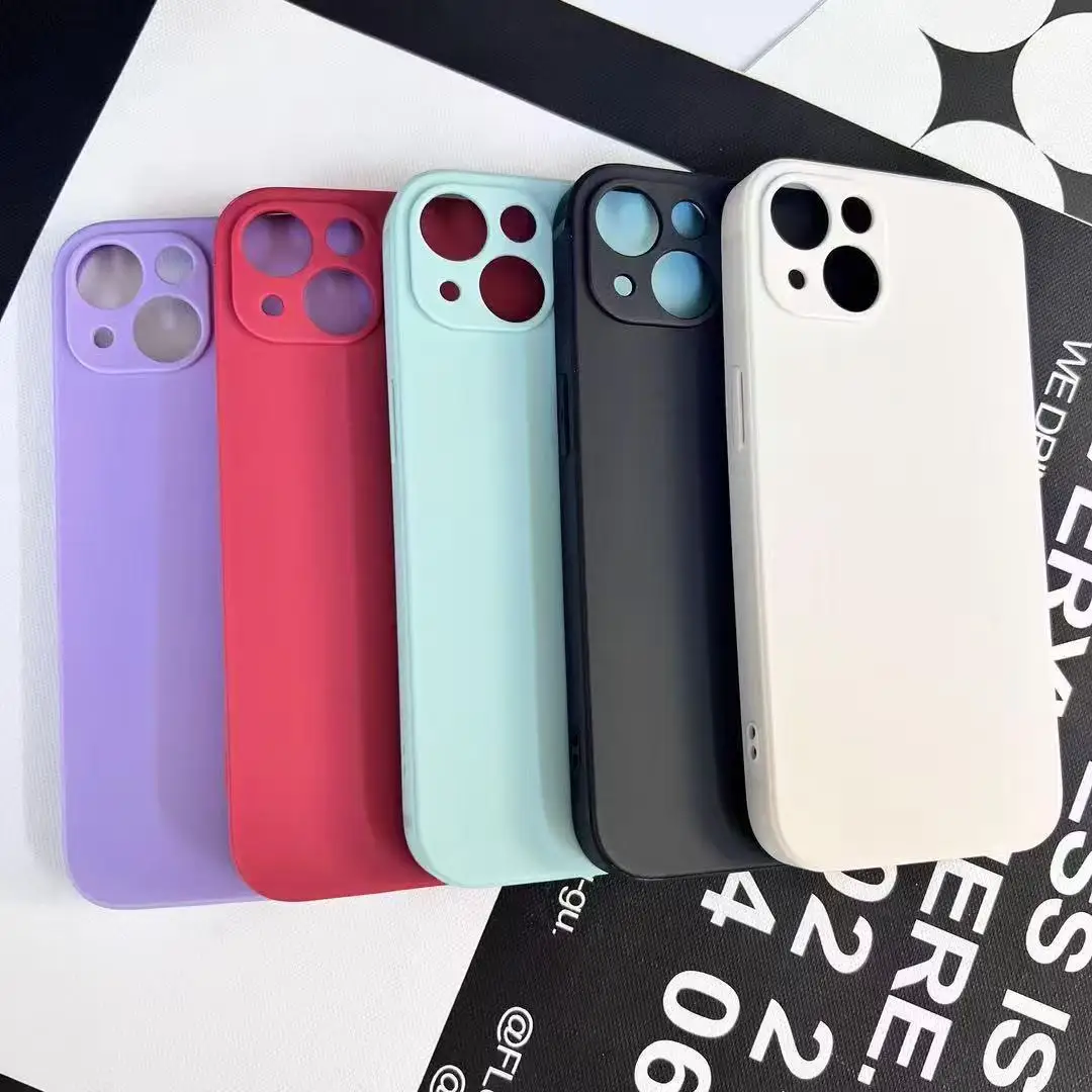 Luxuriöse Flüssigsilikon-Handyhülle für iPhone 13 14 15 16 Plus 17 Air 12 mini 11 Pro Max 16e 17e Stoßfeste TPU-Hülle
