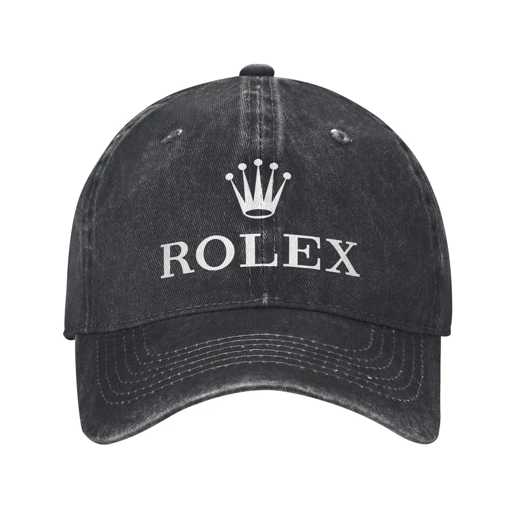 R-ROLEX  Men Women Baseball Caps  Distressed Cotton Hats Cap Vintage Outdoor Summer Adjustable Fit Snapback Hat