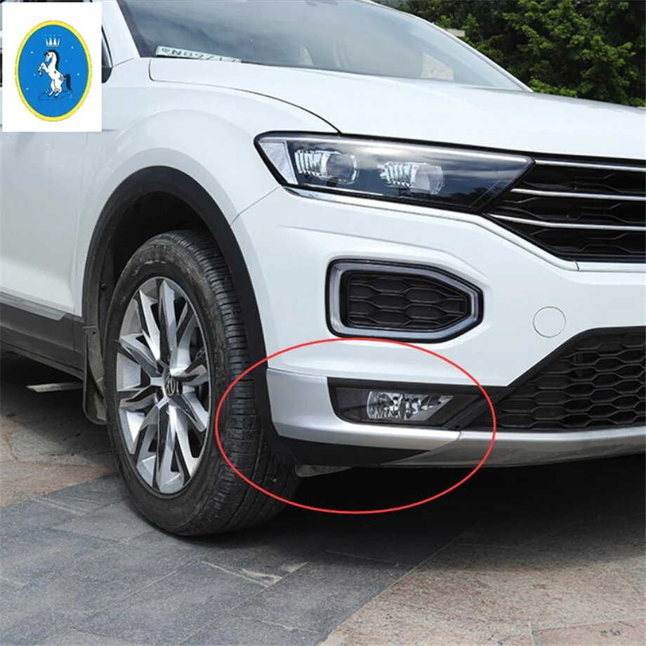 

Yimaautotrims Accessories For Volkswagen T-Roc T Roc 2018 - 2020 Front Fog Lights Trim Bumper Below Protective Corner Cover Kit