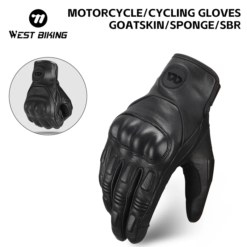 

WEST BIKING Motorcycle Gloves Riding Comfortable Motorbike Gloves Touchscreen Tactical Full Finger Gloves Dirt MTB Bike Moto