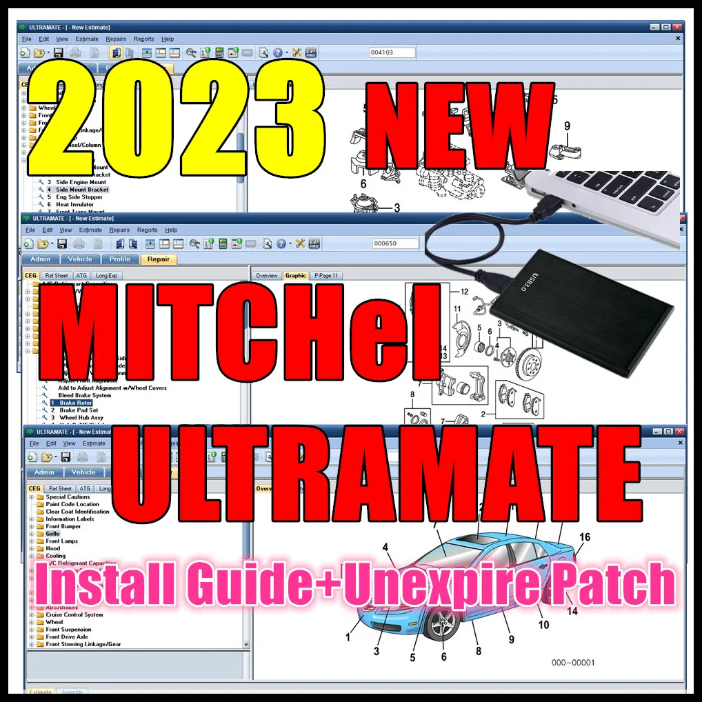 2023 MITCHel ULTRAMATE 7 COMPLETE ADVANCED NEW MITCHel ESTIMATING SYSTEM + patch for unexpire with install video+remote install