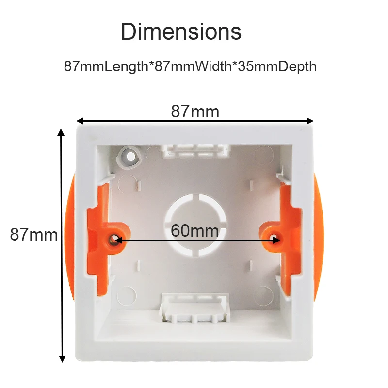 1 2 Gang Dry Lining Box For Gypsum Board / Drywall / Plasterboad 35mm Depth UK Wall Switch BOX Wall Socket Cassette