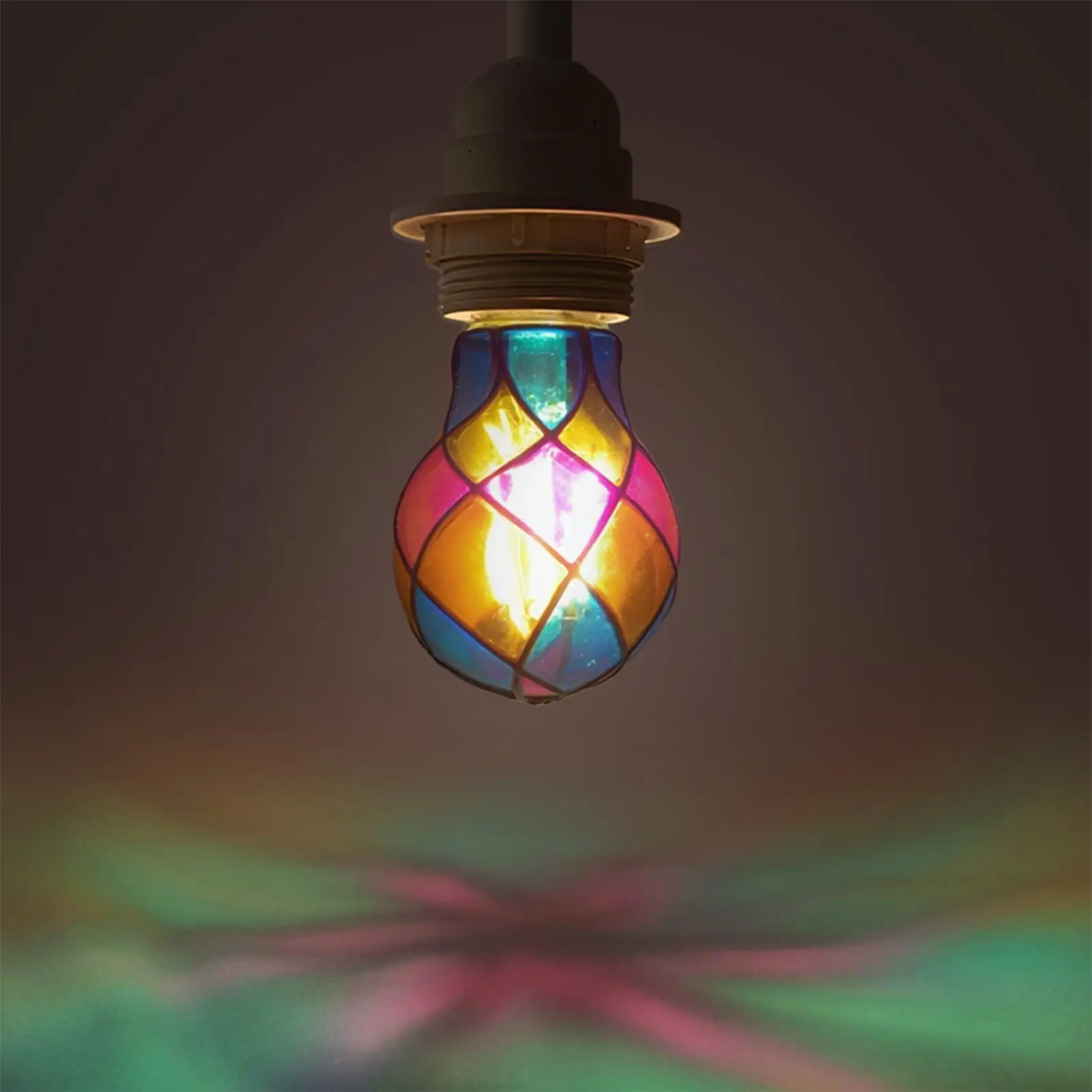 الزجاج الملون LED لمبة E26 قاعدة 4 واط 120 فولت LED Corloful لمبة إضاءة رومانسية لجميع القديسين عيد الميلاد ديكور حفلات أباجورة