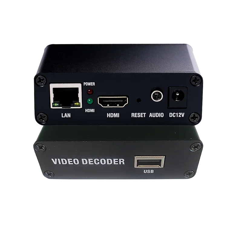 Portable h.264 h265 video ip live streaming decoder With USB