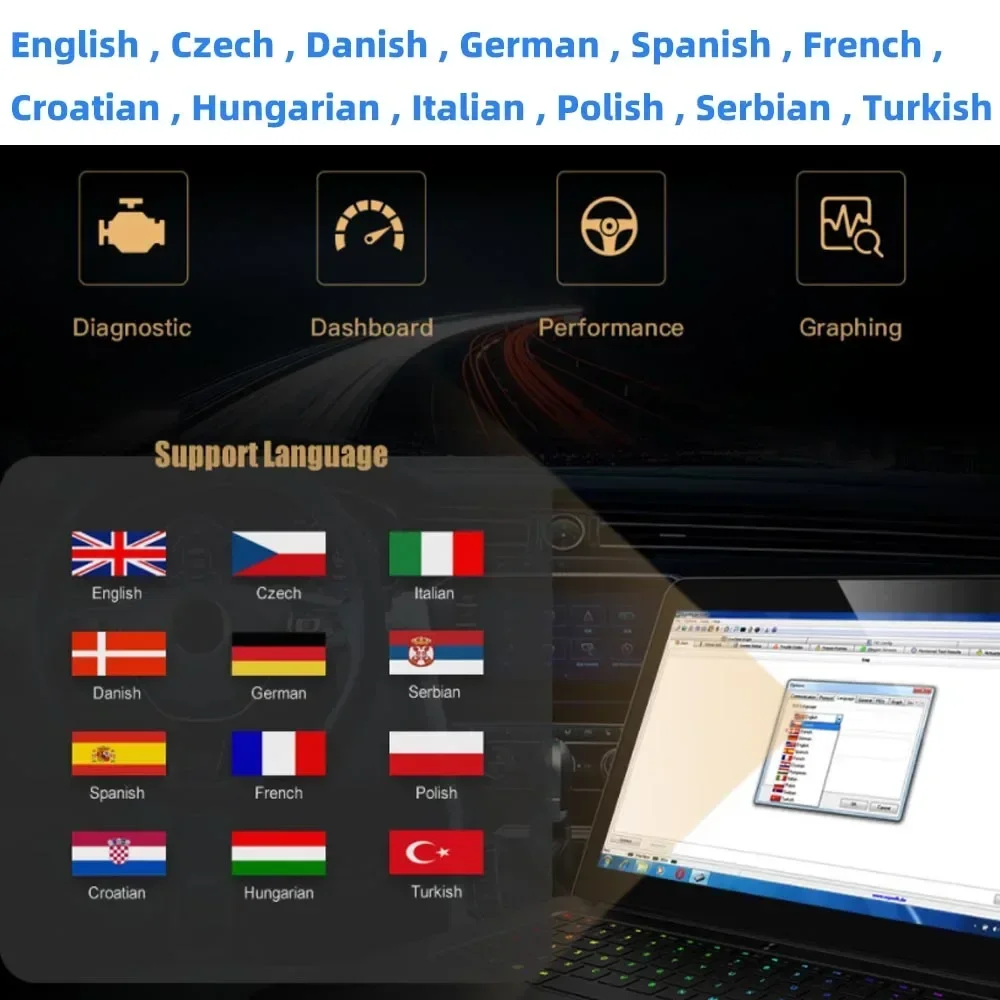 رقاقة ELM327 USB PIC18F25K80 مع واي فاي بلوتوث لسيارة Ford HS CAN/MS CAN Switch قارئ رمز Forscan ELM 327 Obd2