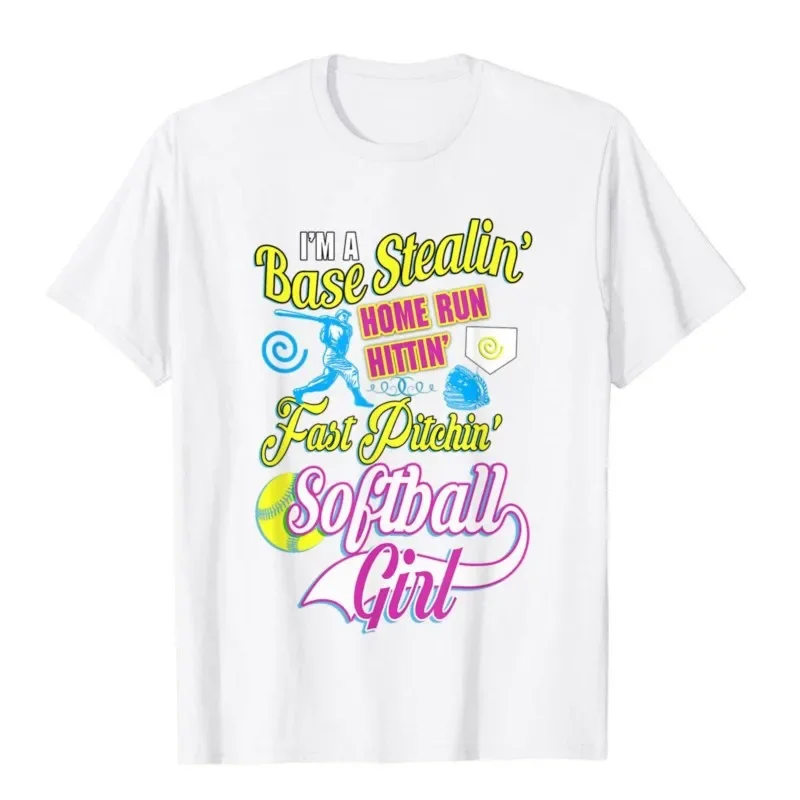 Softball Girl Lover Gift Shirt I' M A Base Stealin T-Shirt PrintedBeach T Shirt Newest Cotton Men T Shirt