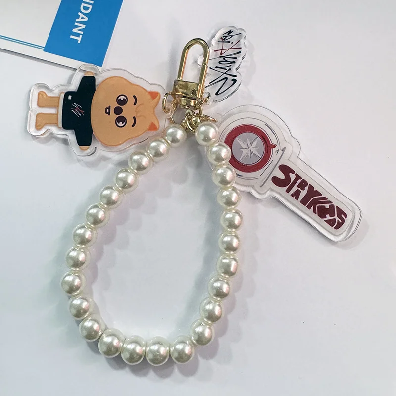 SKZOO Stray キッズ新しいビーズペンダント両面アクリル、バックパックキーペンダント、子供のカップルの誕生日ホリデーギフト