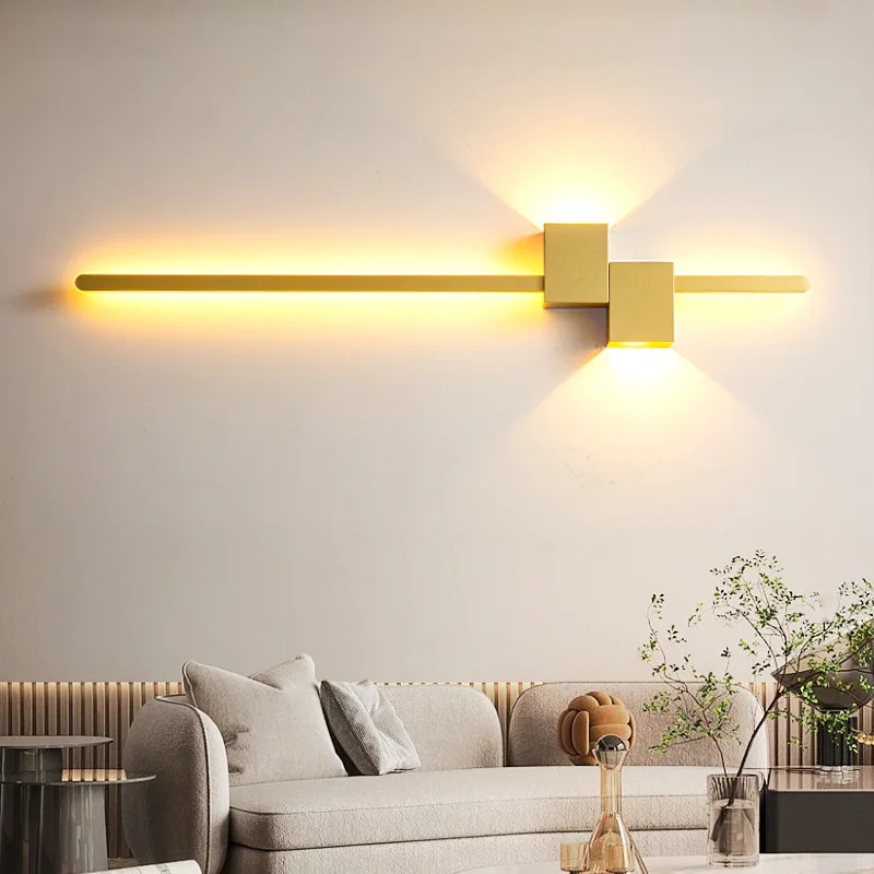 New modern minimalist LED wall lamp Black white Gold wall light home decorative bedside corridor sofa backgroung wall fixture