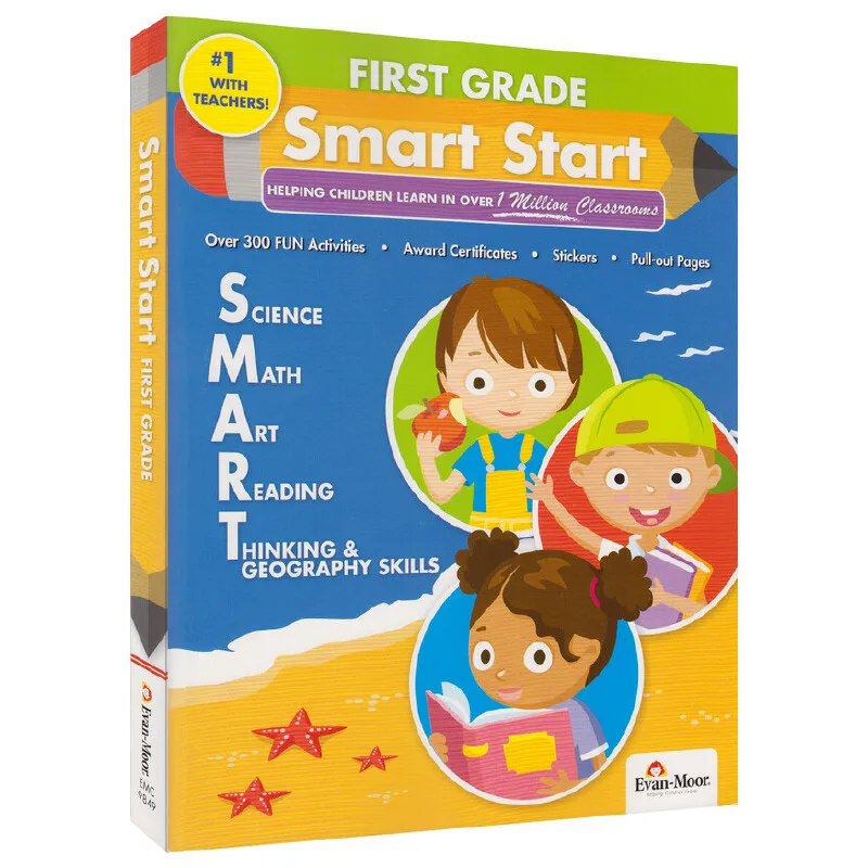 

Evan-Moor Smart Start, Grade 1 Workbook,aged 5 6 7 8, English book 9781629384047