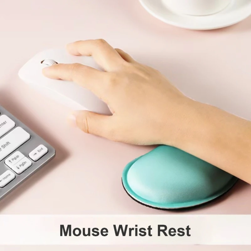 16FB Ergonomic Mouse Wrist Rest Cushions for Pains Relief Computer Gaming Use