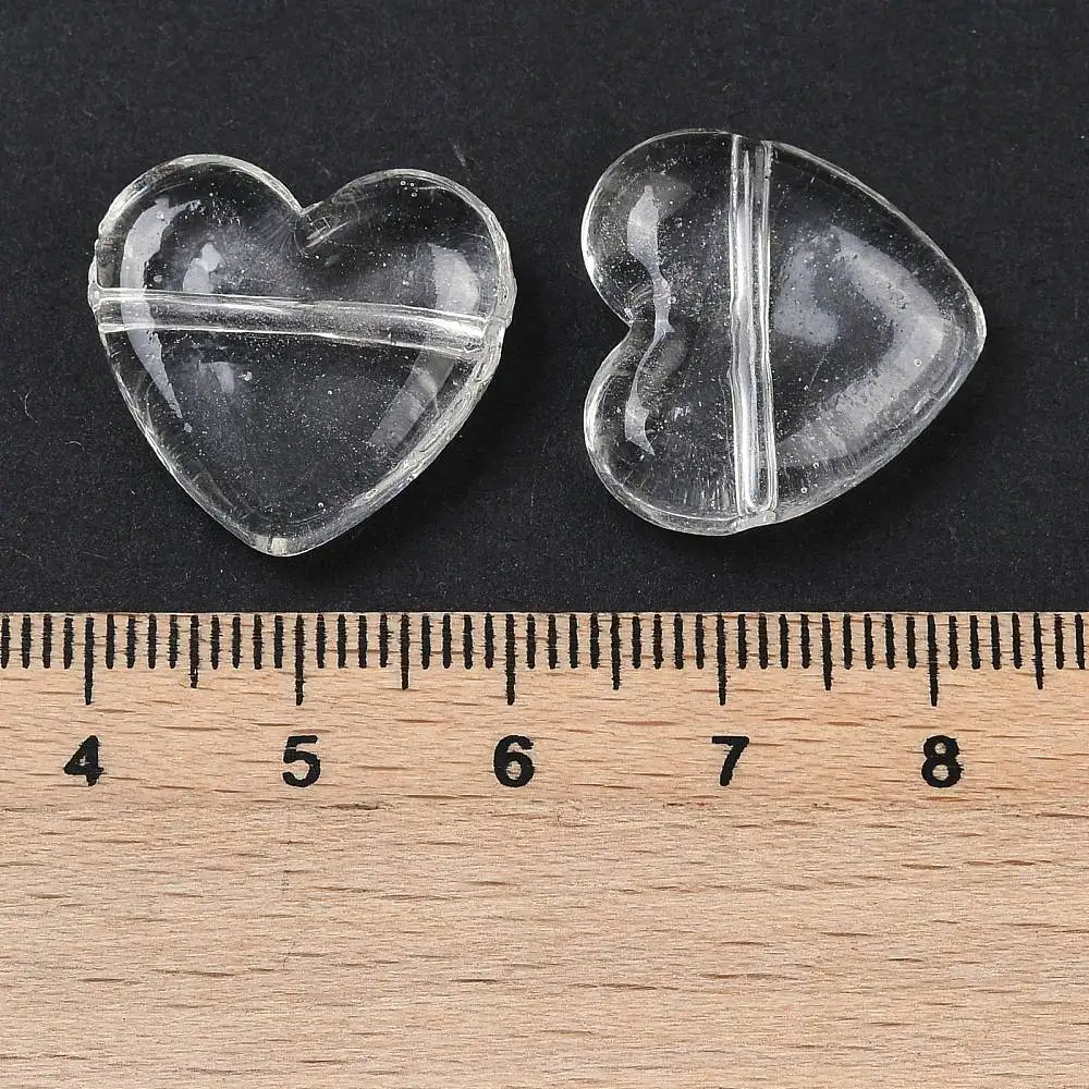 10 Stück handgefertigte mehrfarbige Herz-Glasperlen aus Lampwork-Glas, Valentinstagsgeschenk, 19–20 x 6,5–7 mm für die Herstellung von DIY-Schmuck – Detail 35