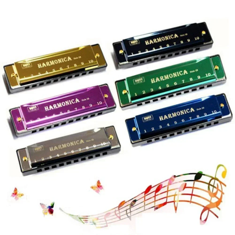 

Professional 10 Hole Harmonica Mouth Metal Organ for Beginners Musical Instruments Harmonica Harp Harmonium Blues Clues