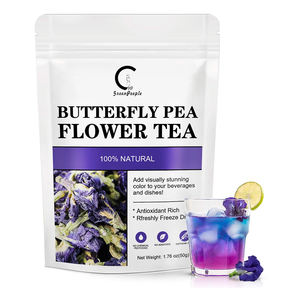 

100% Natural & Pure Blue Butterfly Pea Supplement from For DIY, Caffeine Free Rich in Vitamins & Minerals