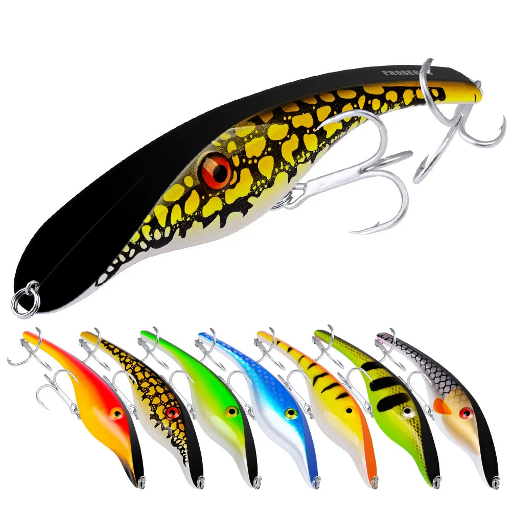 

PROBEROS 1pcs Fishing Lure 14.5cm 44g Hard Artificial Penceil Lure 8 Color Minnow Crankbait Fishing Baits 1/0# Treble hook dw370