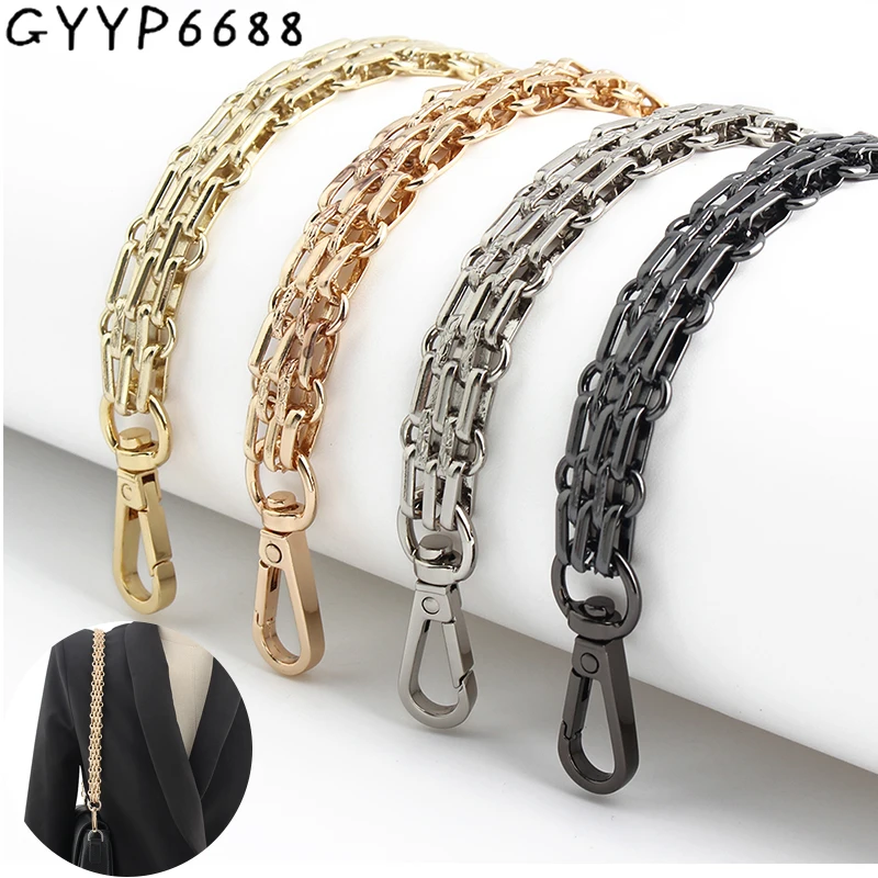 2/5/10PCS 30-60-120CM 17mm Aluminum Metal Bags Chain For Crossbody Belt Bags Purse Underarm Handbags Replacement Accessories