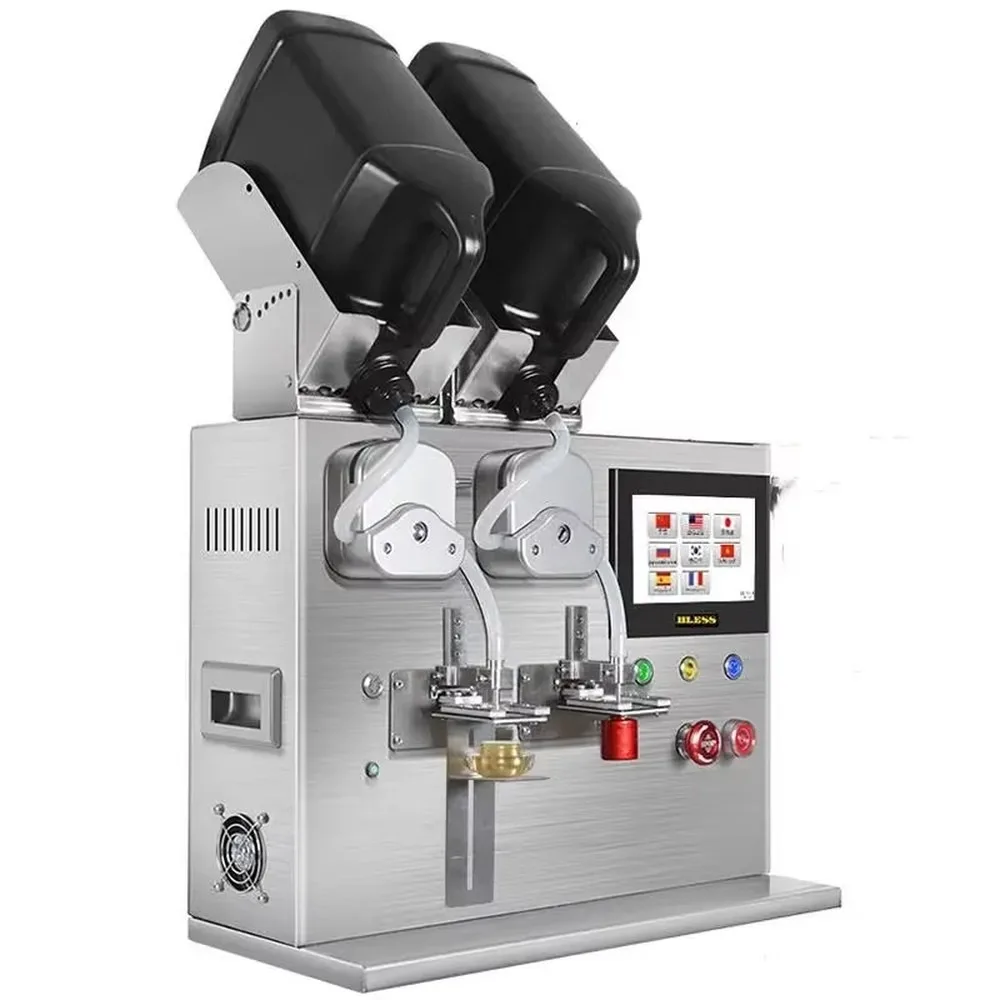 Digital Control Semi-Automatic Bottle Filling Machine Electric Table Top for Syrup Nail Gel Polish Essential Oil