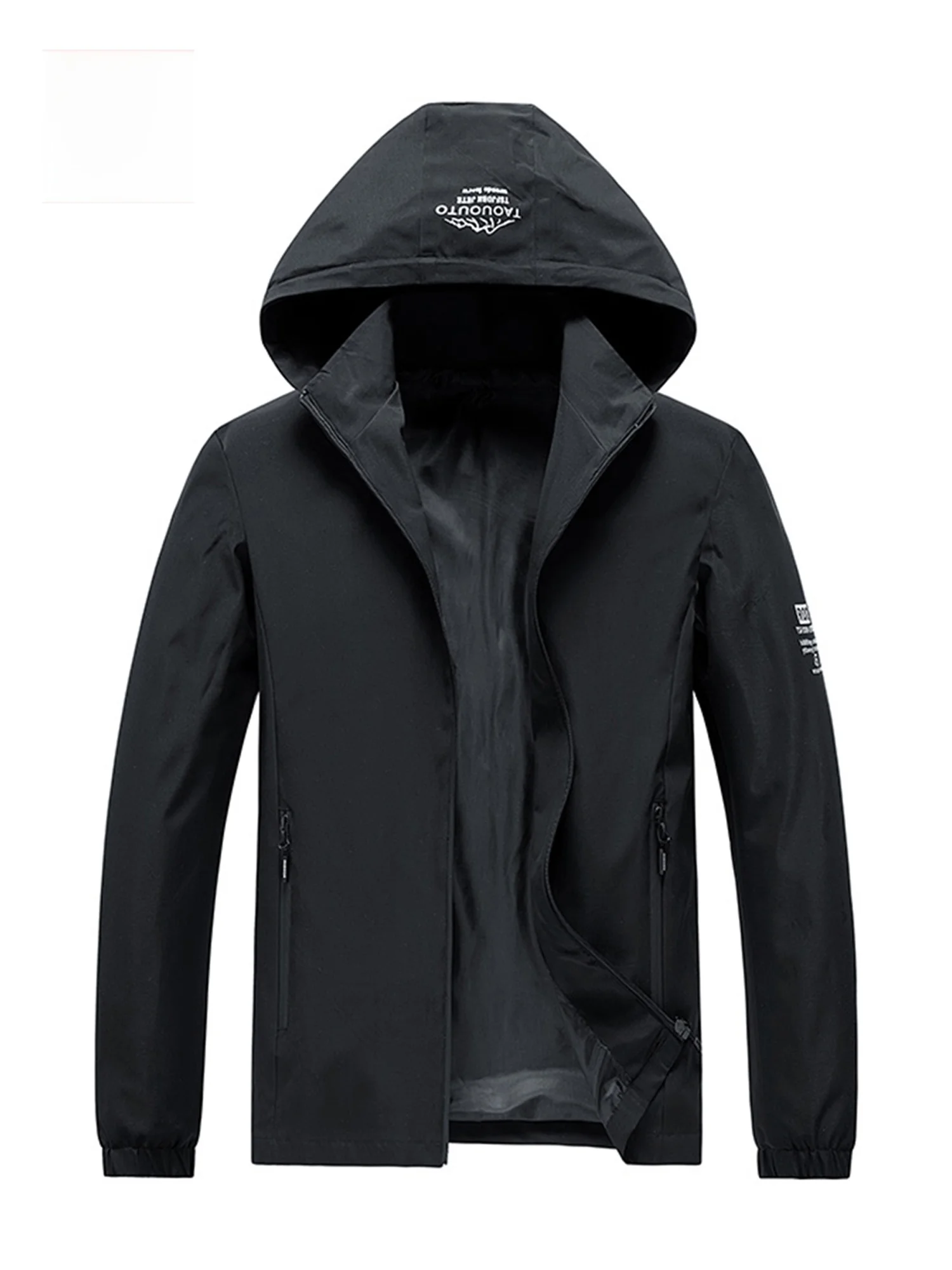 

TUCANO Men's Outdoor Climbing Jaet Spring Autumn New Loose Large Size Hooded Outerwear Faion Urban Sle Polyester Fabric