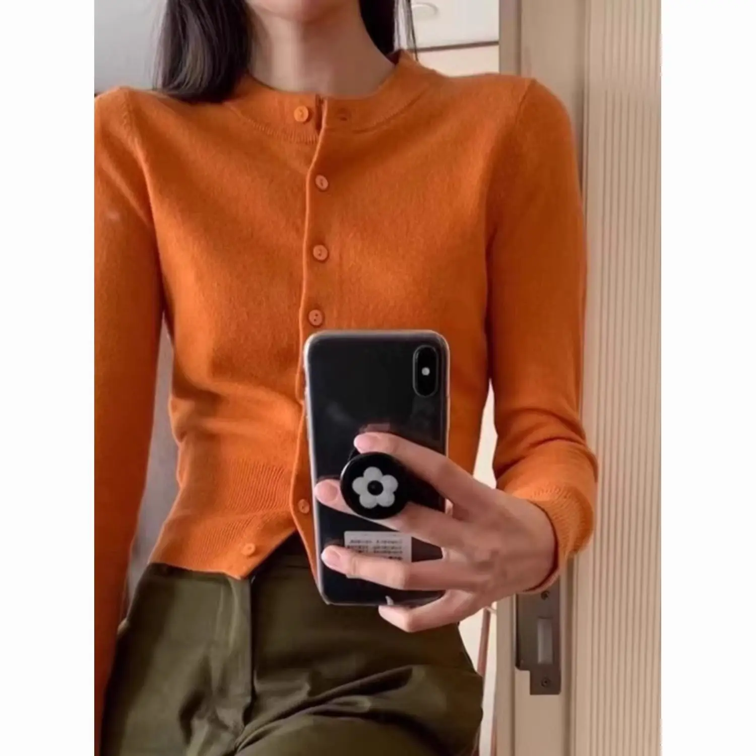 كنزات صوفية نسائية يابانية كبيرة الحجم بخيط ميرينو فحص تنفيذي عادي ملون للسفر كلاسيكي احترافي #2