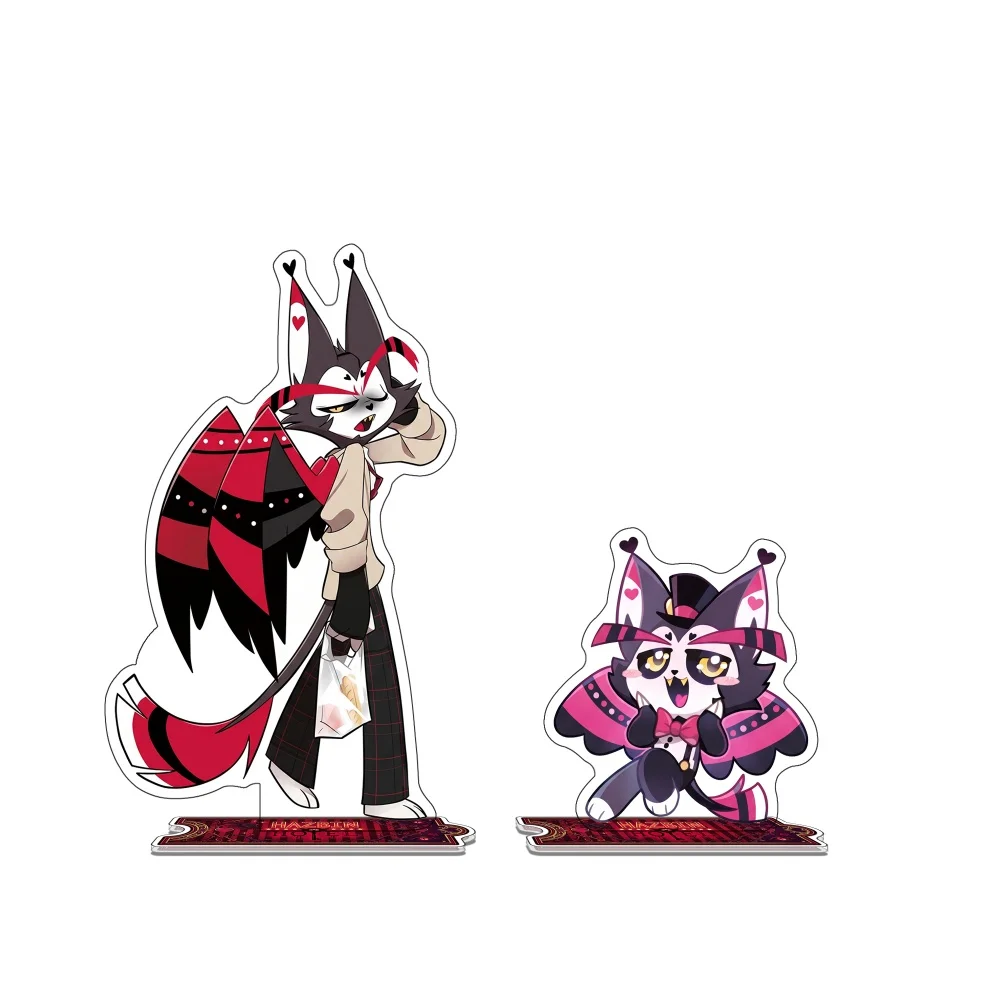 Hazbin Hotel Acrylic Stand Keychain Charlie Morningstar Angel Dust Alastor Vaggie Combination Set Custom Pattern Desktop Decor