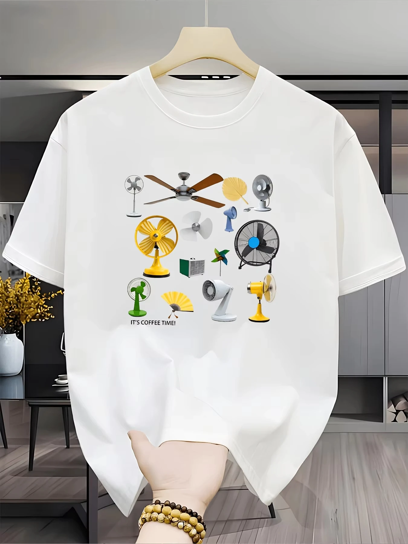 Unisex Funny Fan Collection Graphic T‑Shirt Retro Cooling Fan Print Short Sleeve Tee Streetwear Men Women Humor Novelty Gift