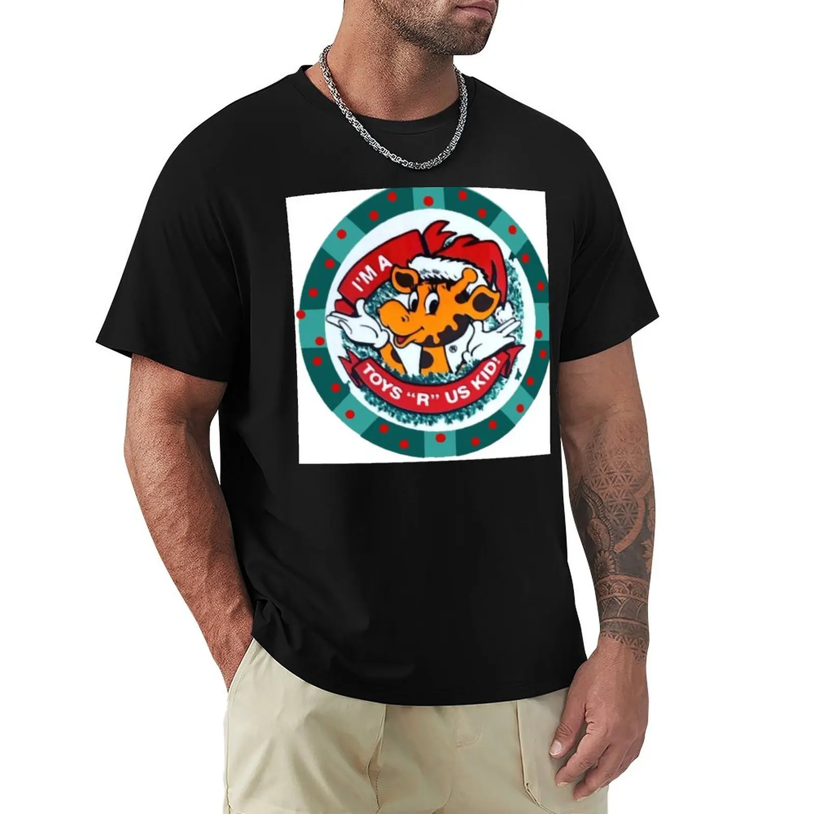 

Retro Geoffrey the Giraffe Holiday Logo [I'm a Toys R Us Kid!] T-Shirt cute clothes boys animal print t shirt men 100℅ cotton