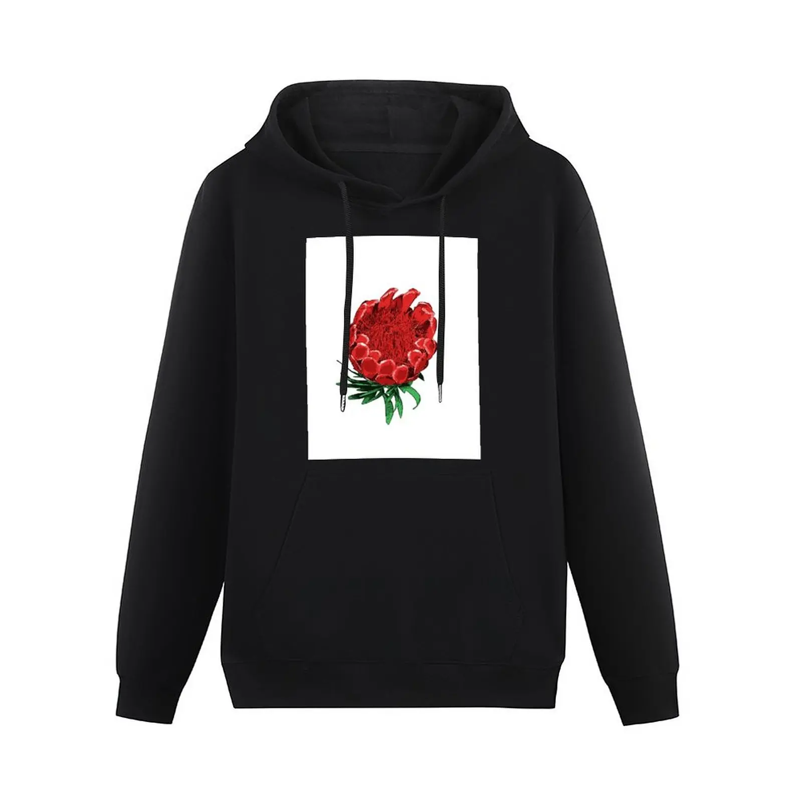 Beautiful Protea Illustration - Lovely Australian Native Flower Pullover Hoodie men's clothing new in hoodies and blouses