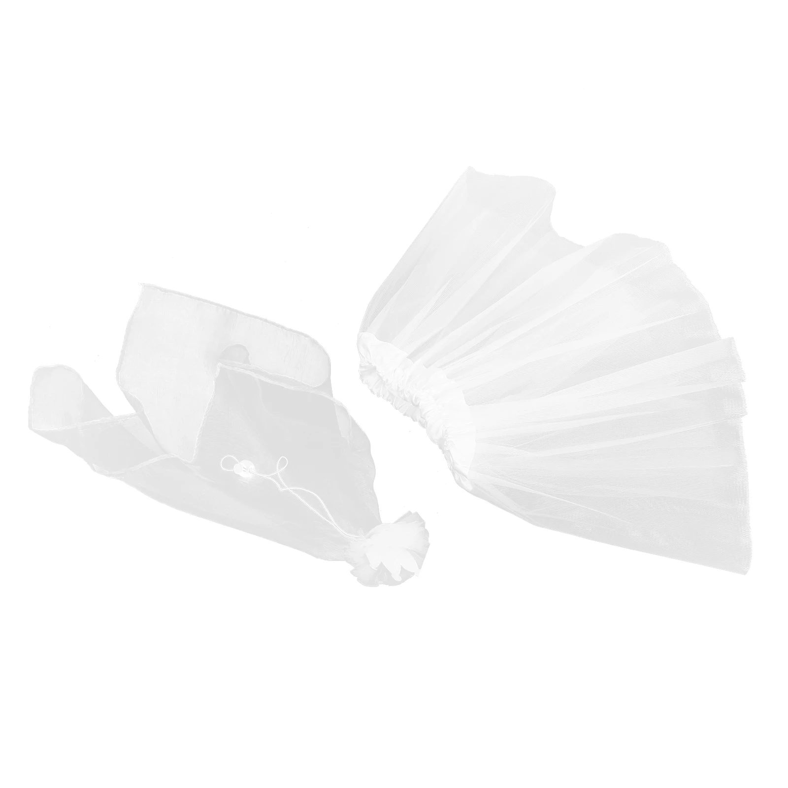 

2 Pcs White Goose Wedding Dress Set Clothes for Ceramic Garden Costume Clothing Bride