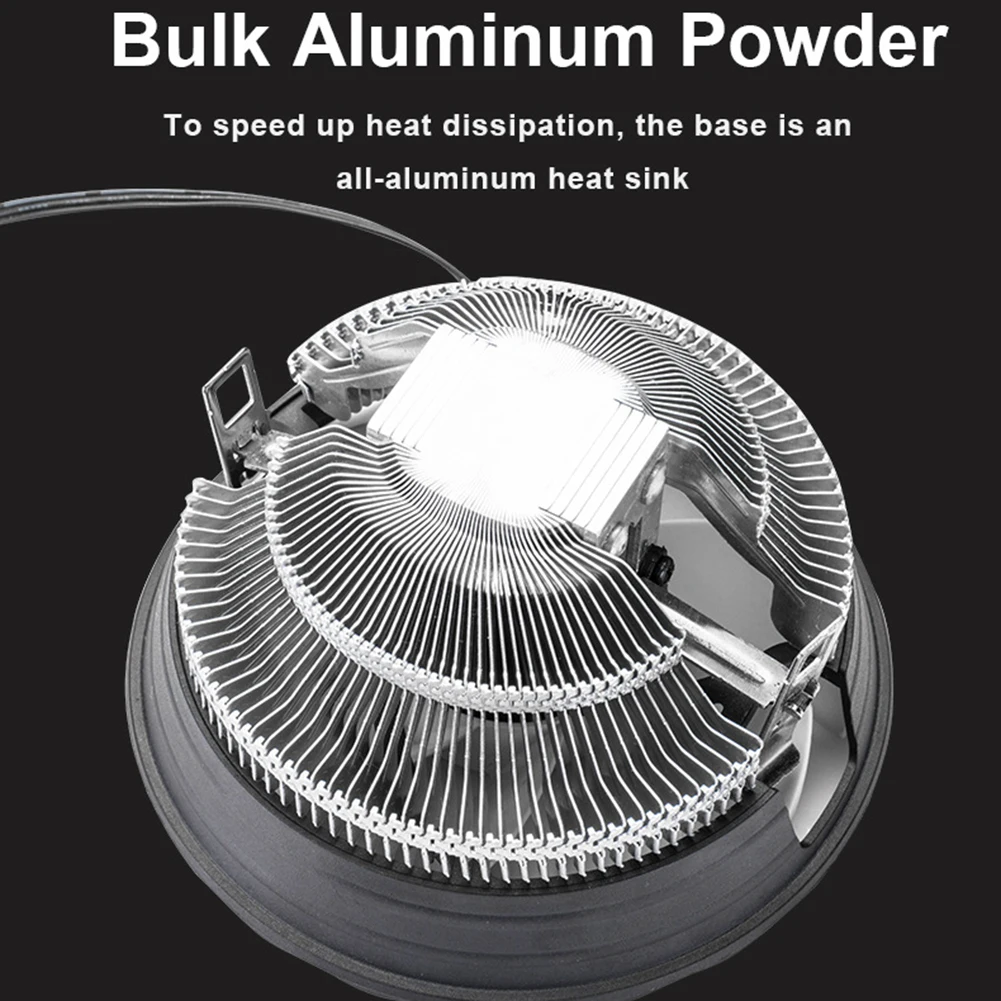 CPU Cooler 3 Pin for Intel LGA AMD Quiet Fans Cooling Ventilador RGB Radiator Computer Accessory Fans Components