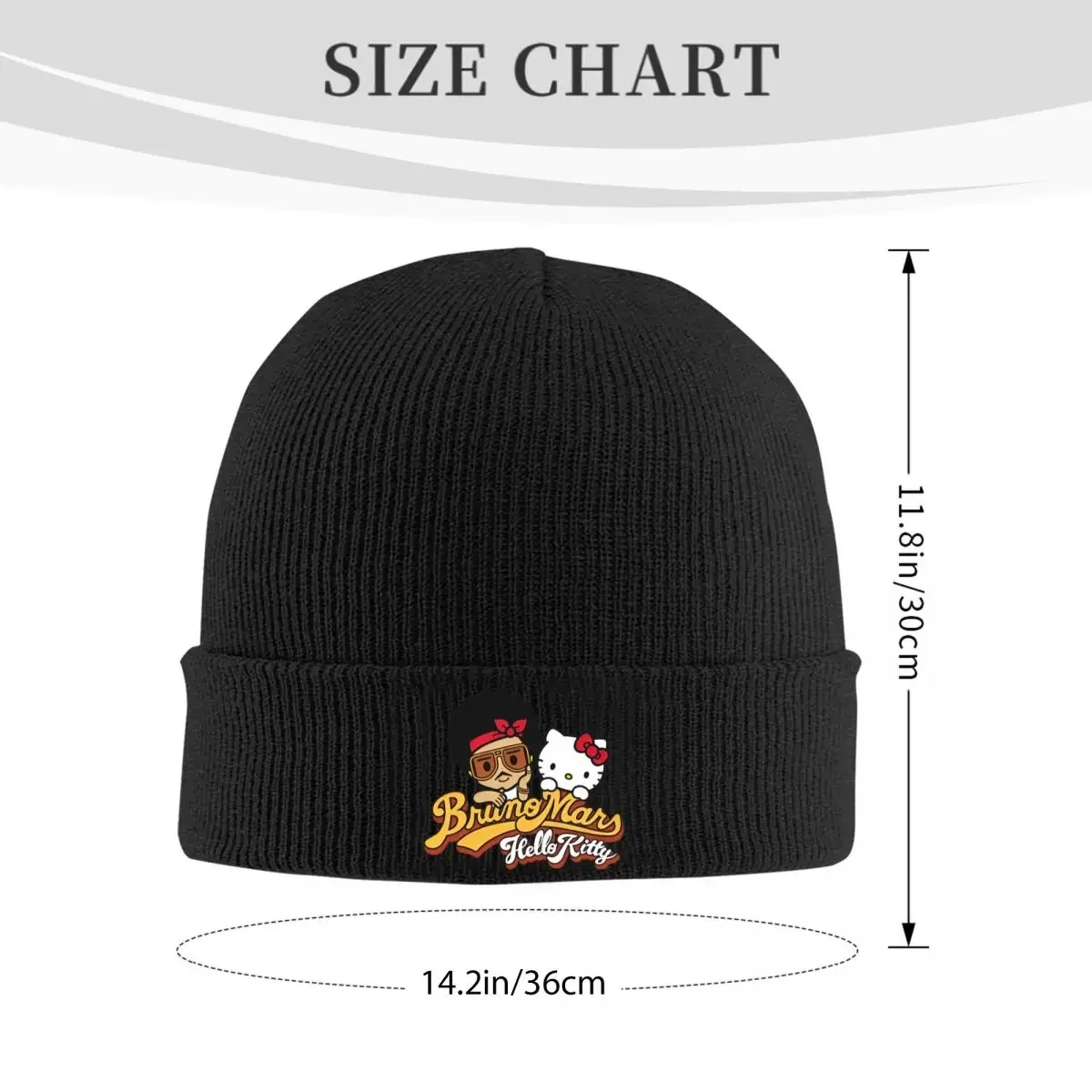 Bruno Mars Beanie Hats hellos kittys Skullies Beanies Kpop Elastic Adult Unisex Caps Winter Design Fashion Bonnet Hats Gift